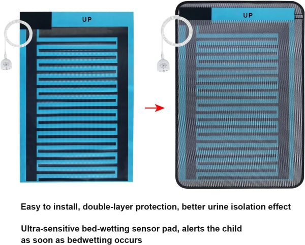 Bed Wetting Alarm Pad USB Rechargeable Potty Training Kids-5
