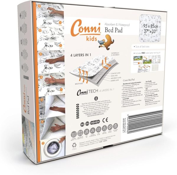 Conni Kids Reusable Bed Pad Absorbent Waterproof Washable-2