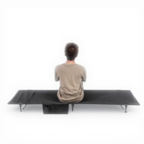 FANTASK Camping Lounger Portable Folding Bed Side Pocket