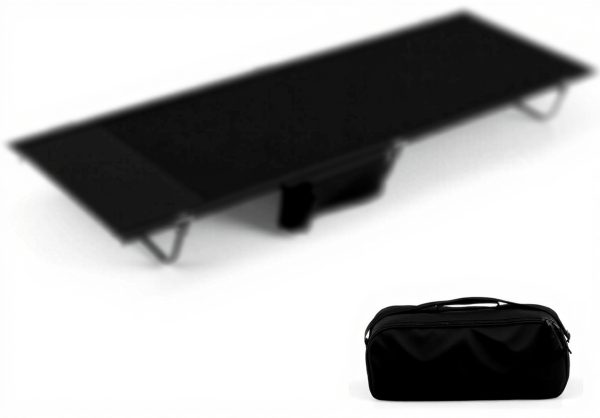 FANTASK Camping Lounger Portable Folding Bed Side Pocket