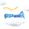 Inflatable Lounger Air Sofa Blue Portable Camping Chair