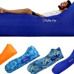 Inflatable Lounger Air Sofa Blue Portable Camping Chair