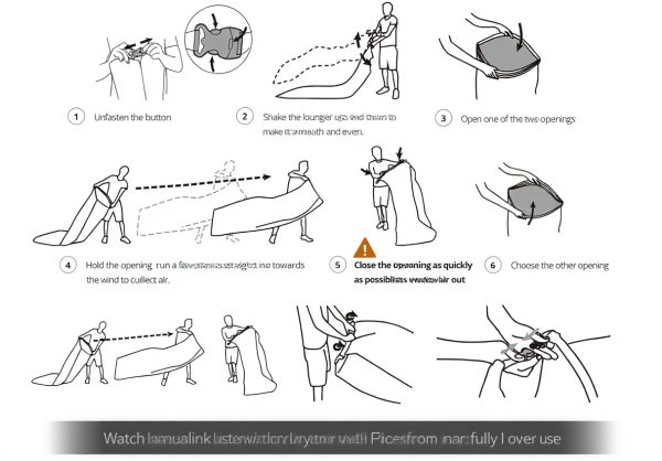 Inflatable Lounger Air Sofa Blue Portable Camping Chair