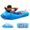 Inflatable Lounger Sofa for Camping Blue Air Beach Chair