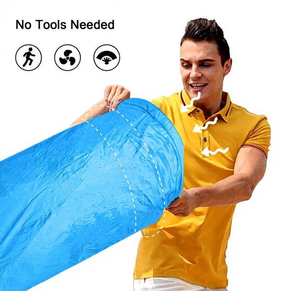 Inflatable Lounger Sofa for Camping Blue Air Beach Chair