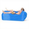 Inflatable Lounger Sofa for Camping Blue Air Beach Chair