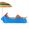 Inflatable Lounger Sofa for Camping Blue Air Beach Chair