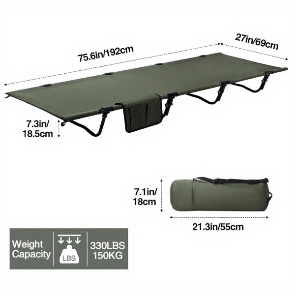 REDCAMP Ultralight Camping Bed Extra Wide Portable Lounger