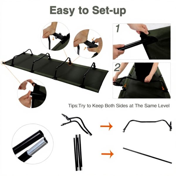 REDCAMP Ultralight Camping Bed Extra Wide Portable Lounger