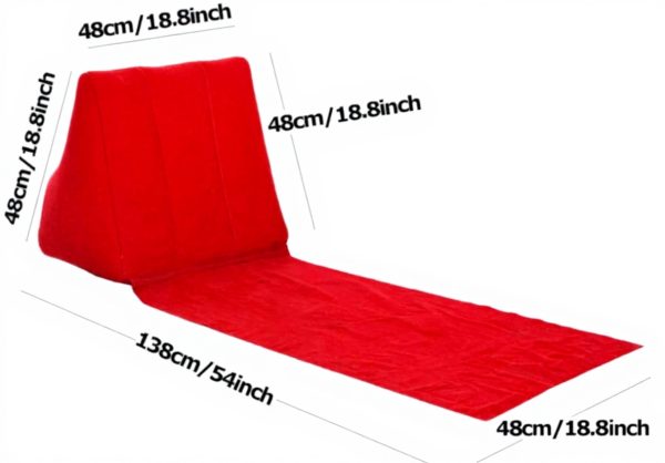 SOONHUA Inflatable Back Cushion Wedge Lounger Outdoor