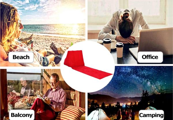 SOONHUA Inflatable Back Cushion Wedge Lounger Outdoor