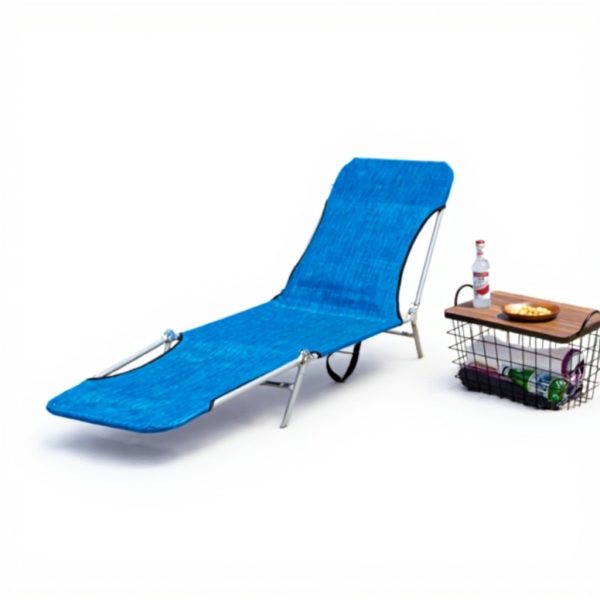 Takeda Lounge Bed Denim Blue Camping Chair Outdoor Furniture