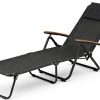 Takeda Outdoor Lounge Bed Camping Black with Elbow Support