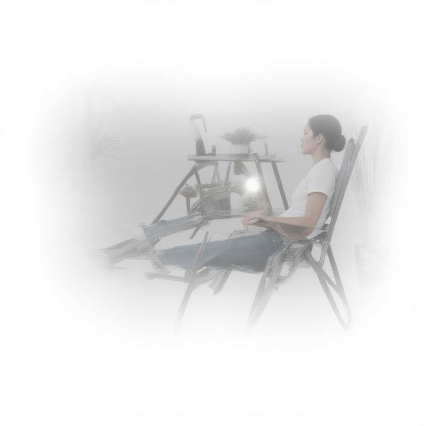 Takeda Outdoor Lounge Bed Camping Black with Elbow Support